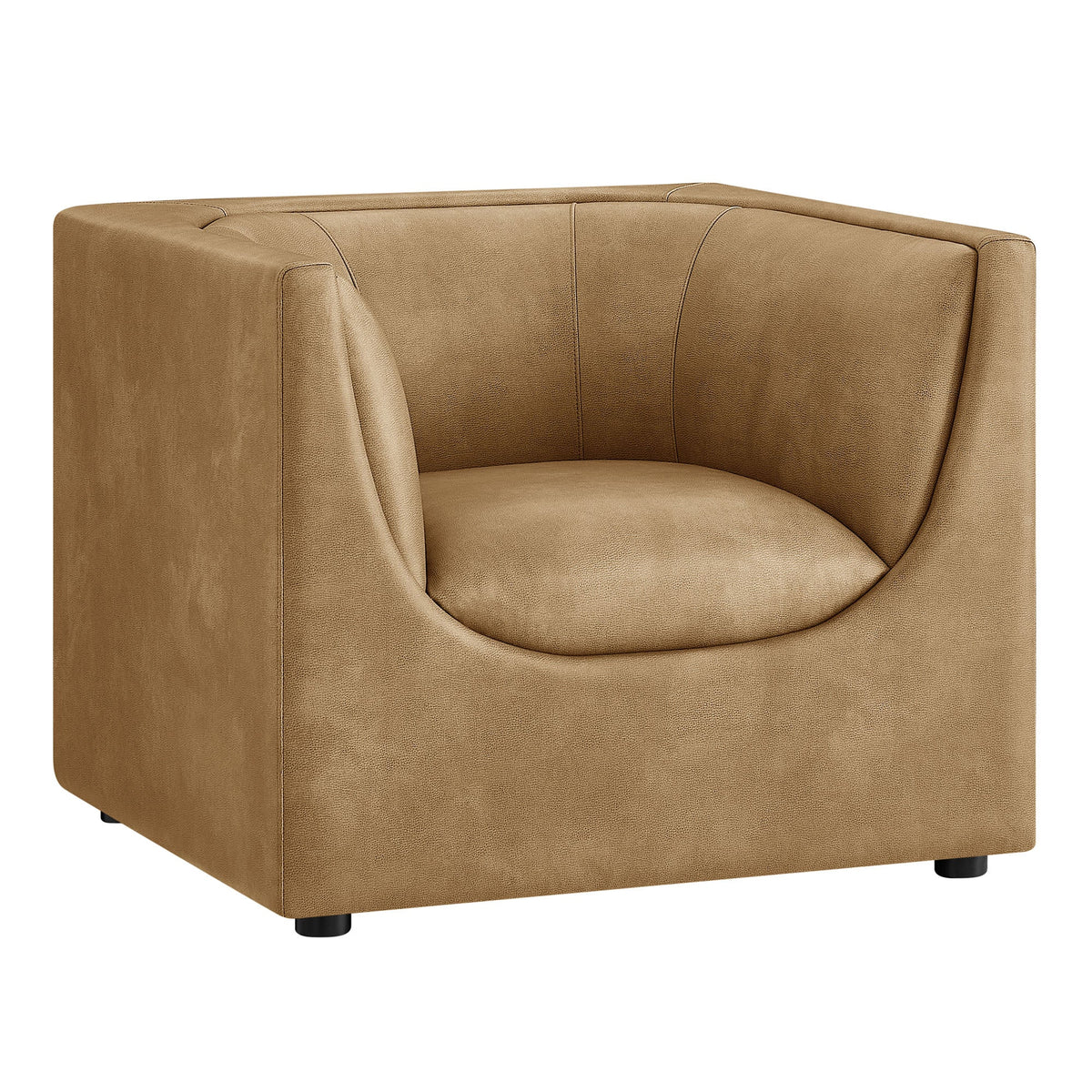 Hilda Curved Back Vegan Leather Armchair by Modway, photo 11 of 20
