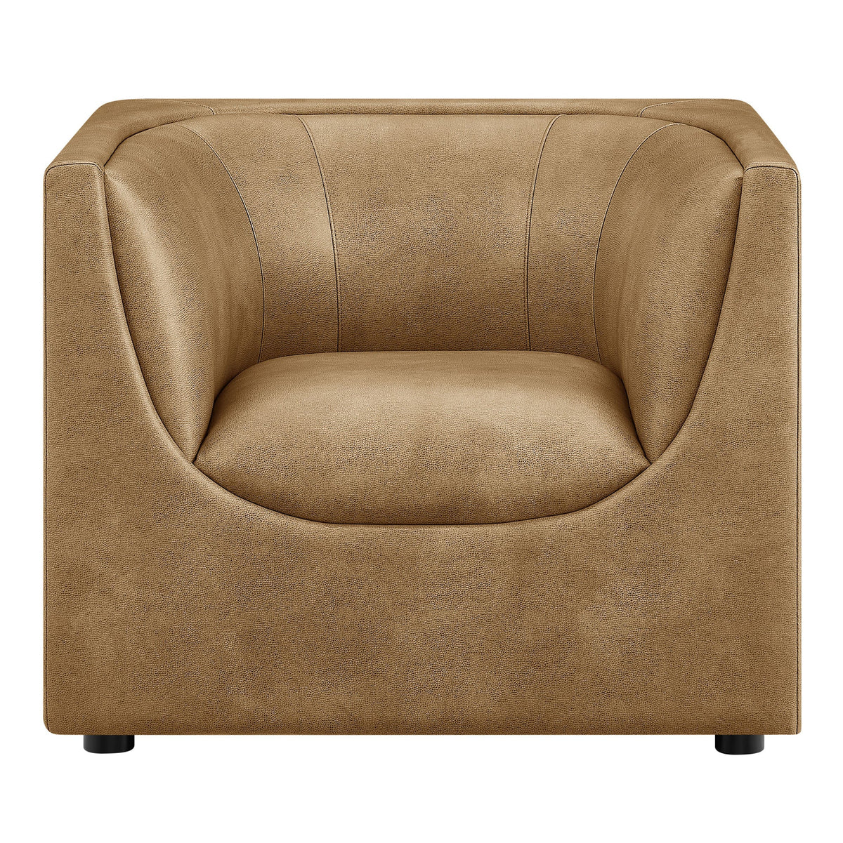Hilda Curved Back Vegan Leather Armchair by Modway, photo 16 of 20