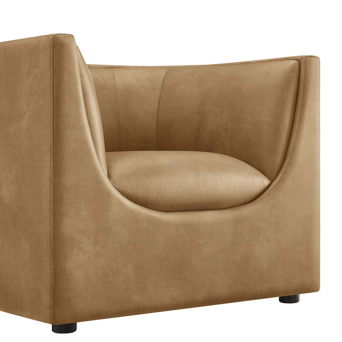 Hilda Curved Back Vegan Leather Armchair by Modway, photo 17 of 20