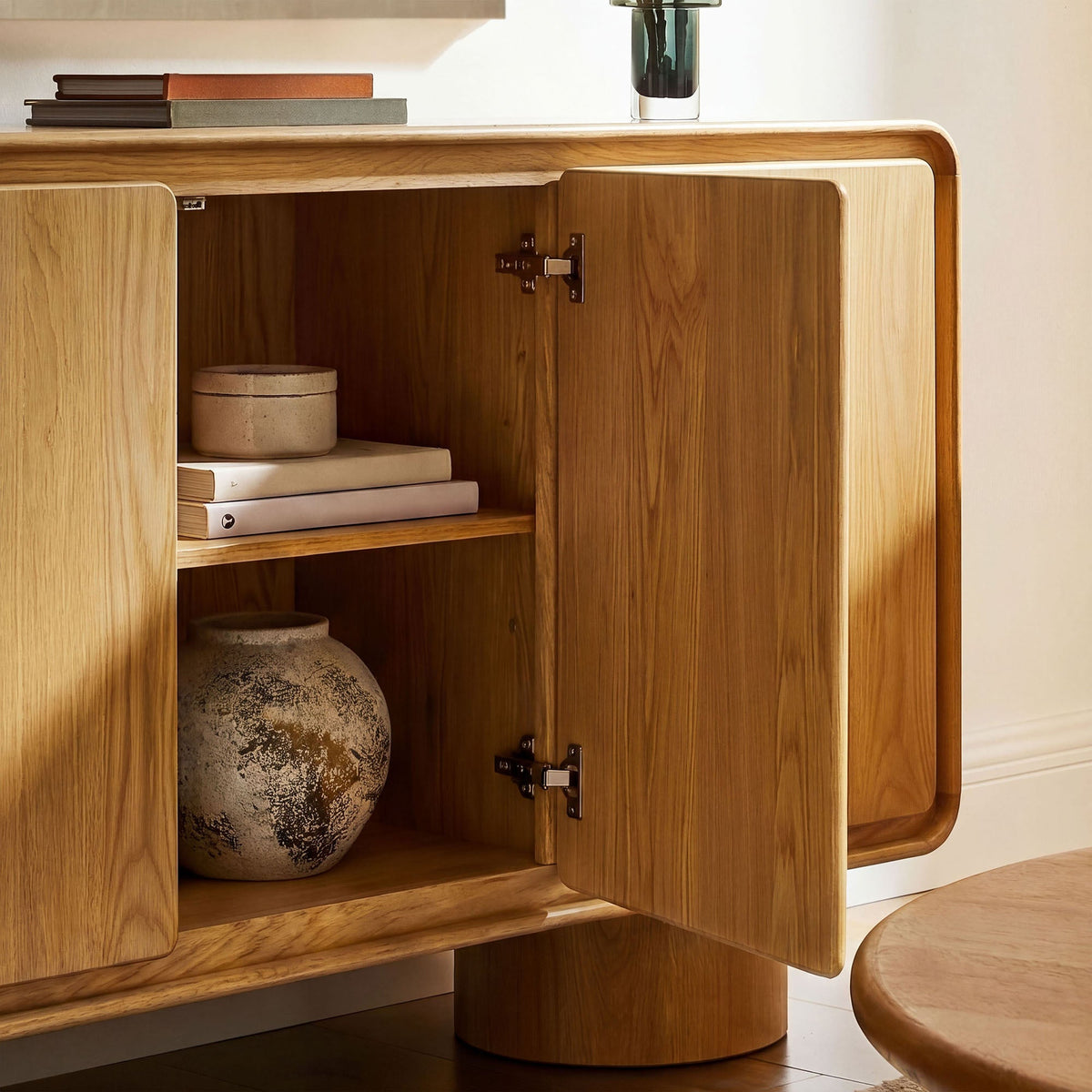 Lumo 3-Door Curved Wood Accent Cabinet by Modway, photo 12 of 39
