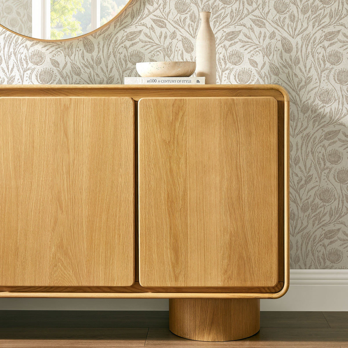 Lumo 3-Door Curved Wood Accent Cabinet by Modway, photo 9 of 39