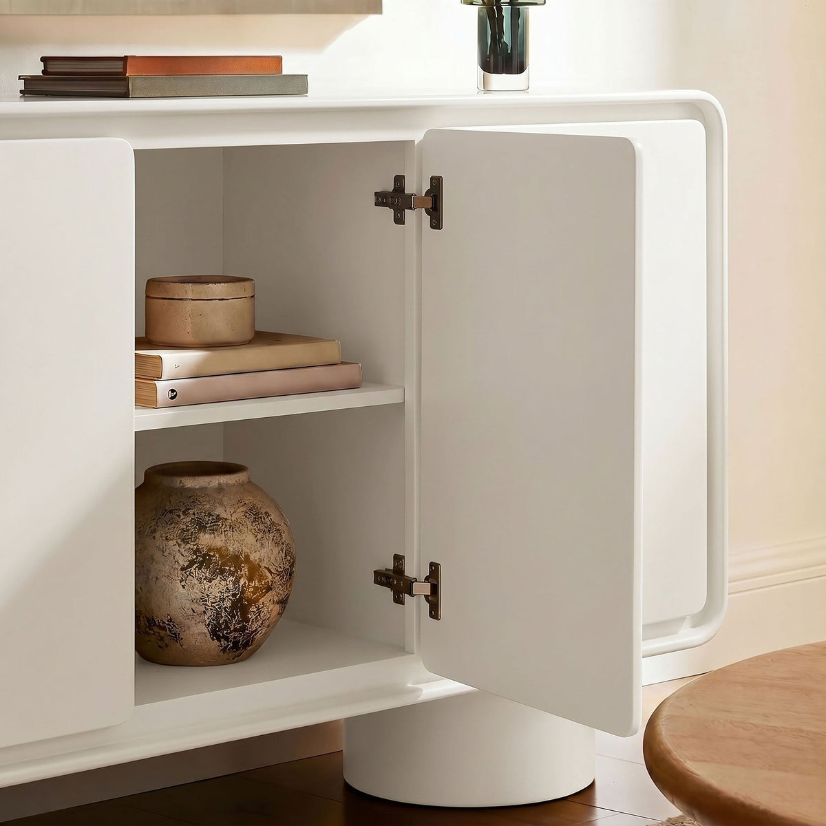 Lumo 3-Door Curved Wood Accent Cabinet by Modway, photo 25 of 39