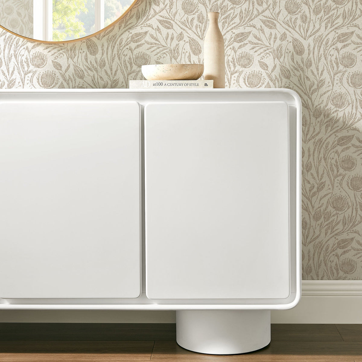Lumo 3-Door Curved Wood Accent Cabinet by Modway, photo 22 of 39