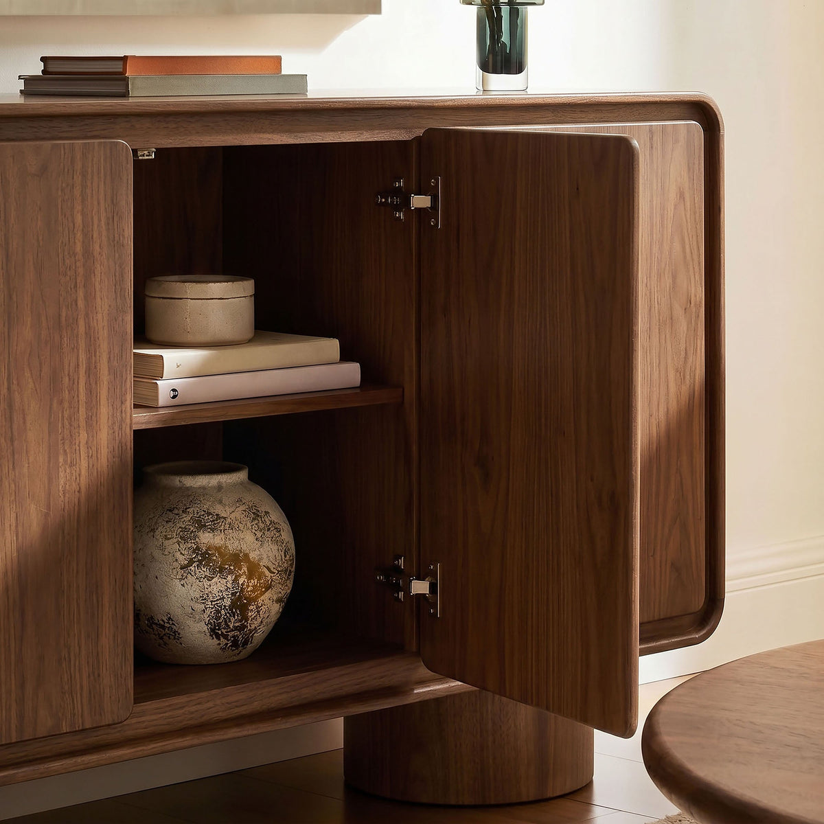 Lumo 3-Door Curved Wood Accent Cabinet by Modway, photo 38 of 39
