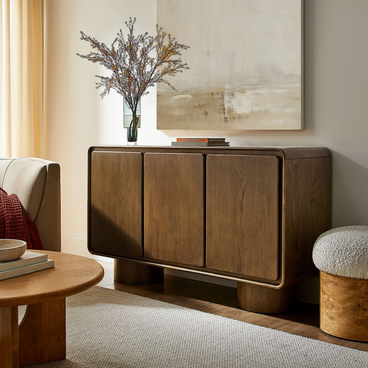 Lumo 3-Door Curved Wood Accent Cabinet by Modway, photo 39 of 39
