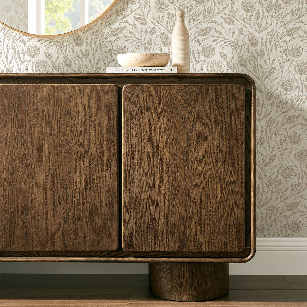 Lumo 3-Door Curved Wood Accent Cabinet by Modway, photo 35 of 39