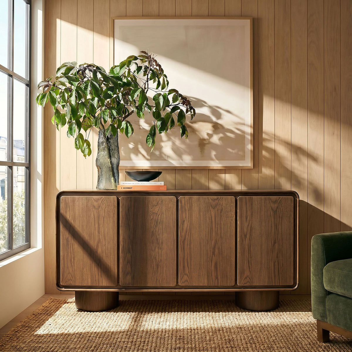 Lumo 4-Door Curved Wood Accent Cabinet by Modway, photo 39 of 39