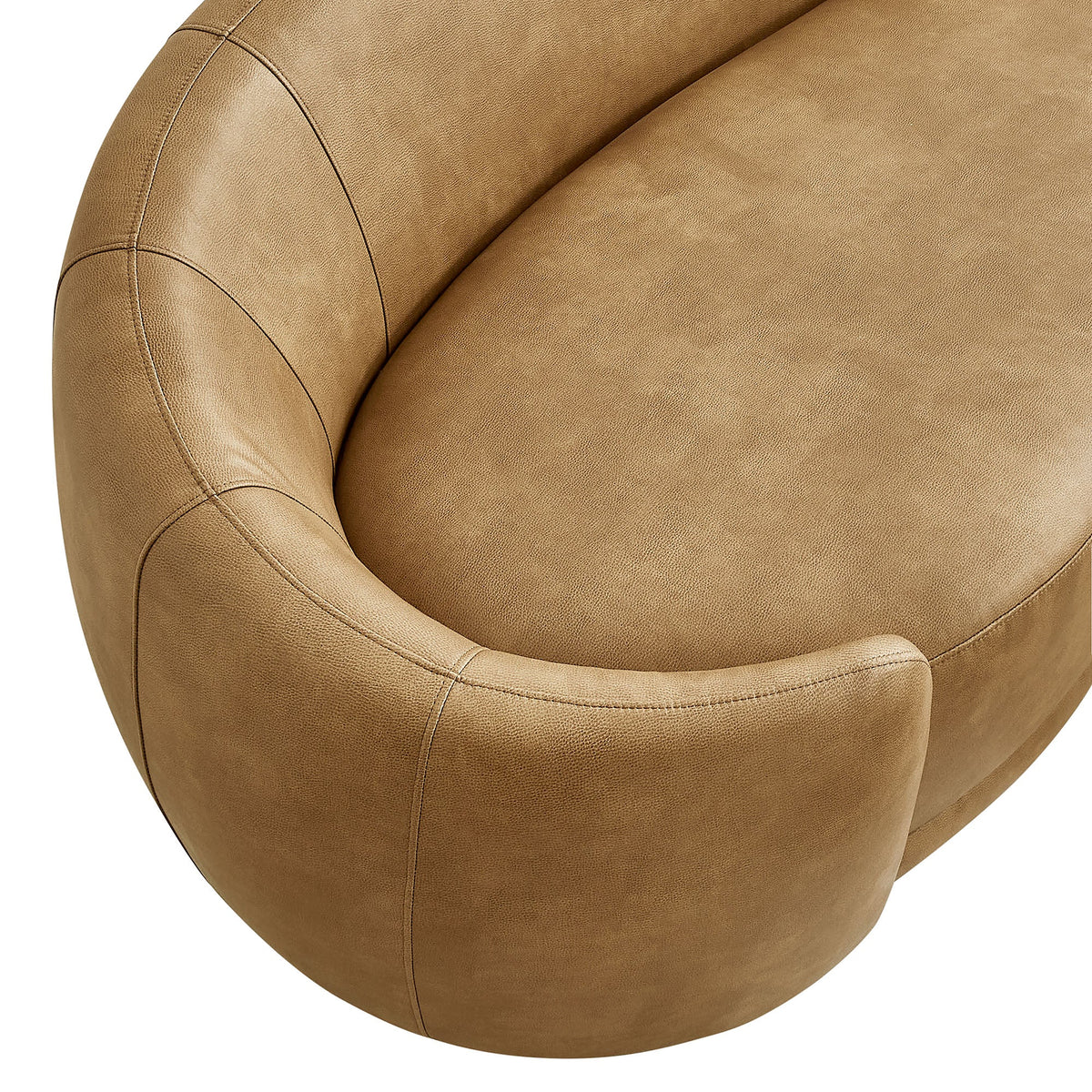 Contessa Curved Vegan Leather Sofa by Modway, photo 7 of 10