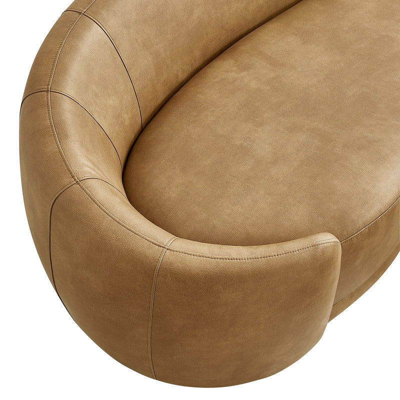 Contessa Curved Vegan Leather Sofa by Modway, photo 7 of 10