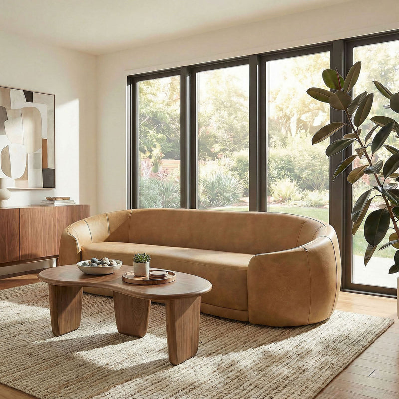 Contessa Curved Vegan Leather Sofa by Modway, photo 8 of 10