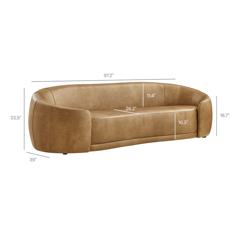 Contessa Curved Vegan Leather Sofa by Modway, photo 3 of 10