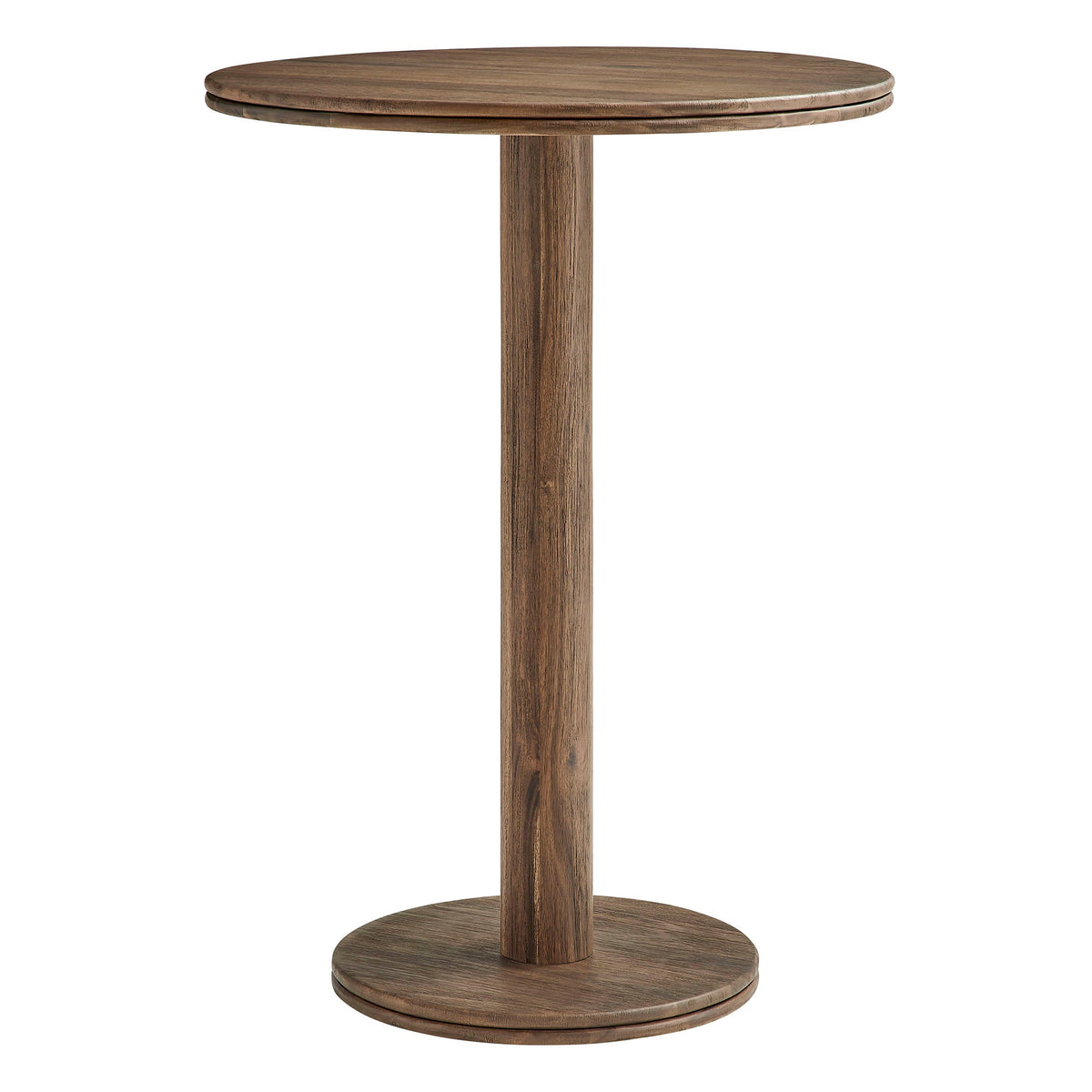 Neo 3-Piece Round Indoor - Outdoor Patio Patio Wood Bar Table And Stool Set by Modway, photo 20 of 24