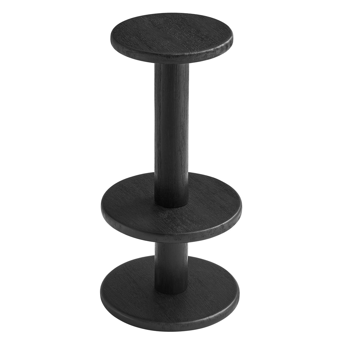 Neo 3-Piece Round Indoor - Outdoor Patio Patio Wood Bar Table And Stool Set by Modway, photo 7 of 24