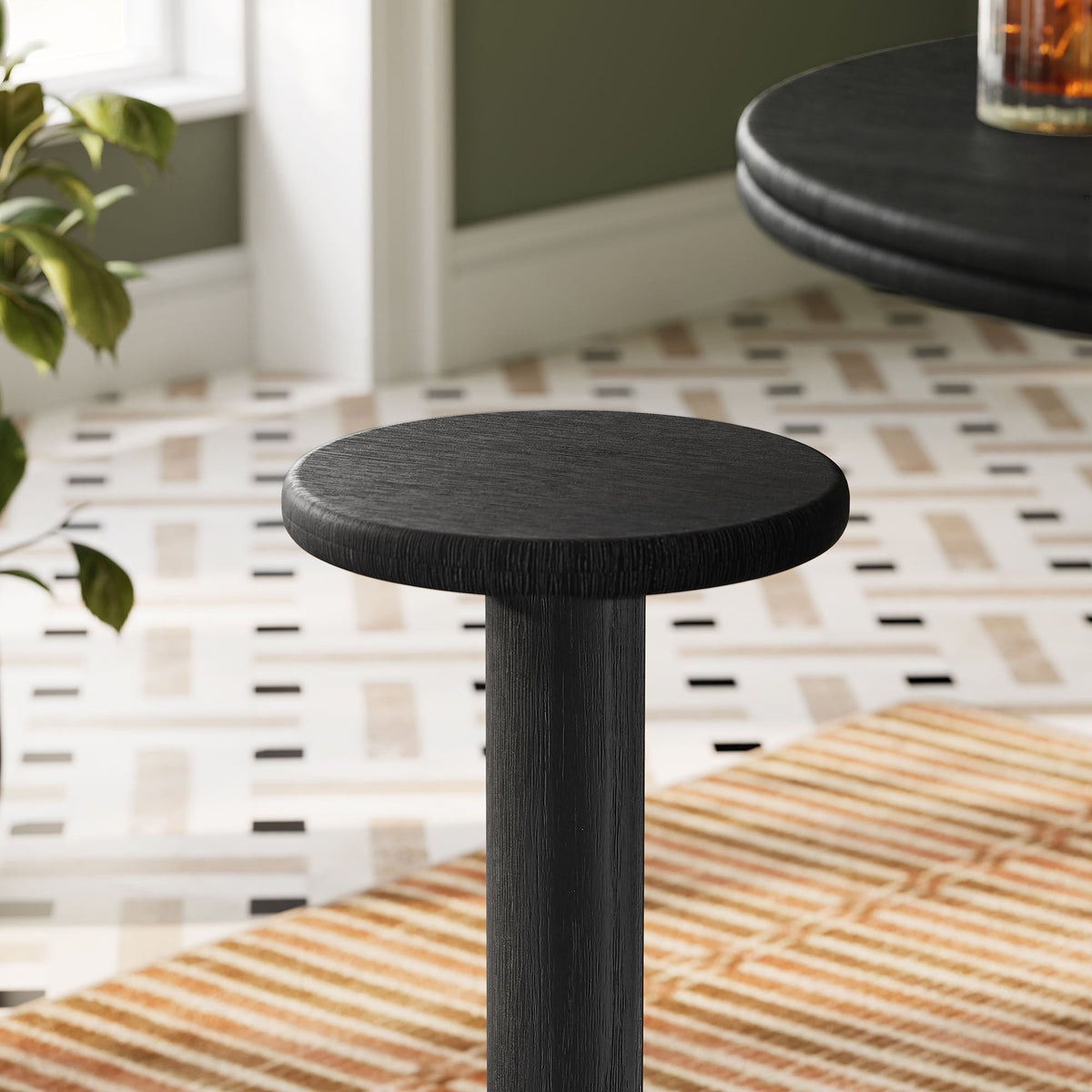 Neo 15 Inch Round Indoor - Outdoor Patio Patio Wood Bar Stools by Modway, photo 10 of 20
