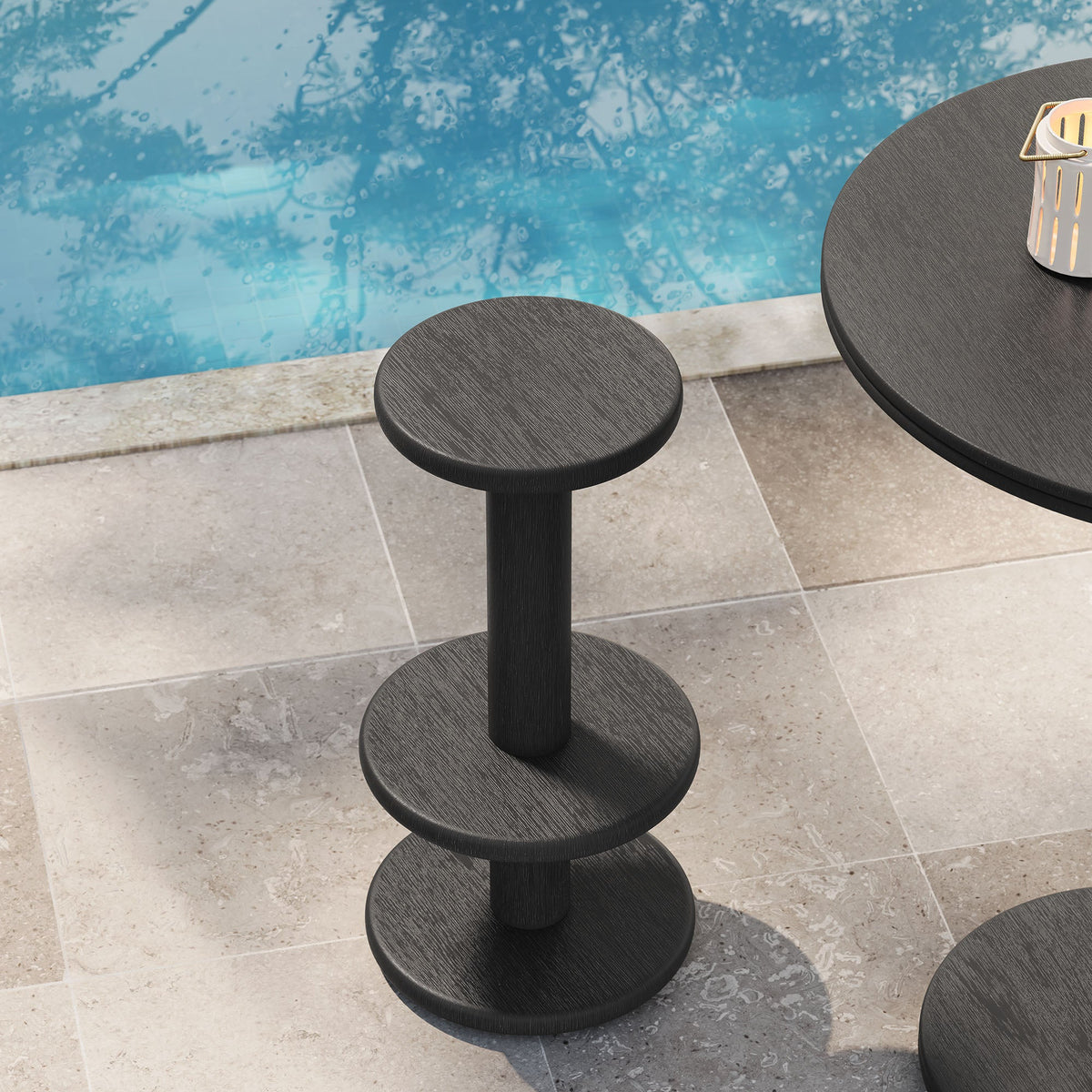 Neo 15 Inch Round Indoor - Outdoor Patio Patio Wood Bar Stools by Modway, photo 9 of 20