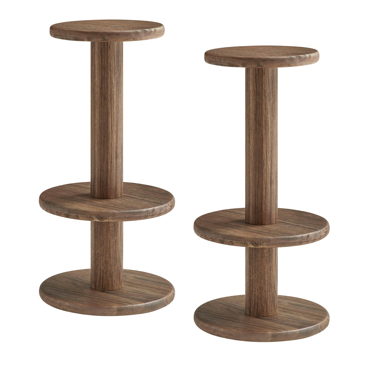 Neo 3-Piece Round Indoor - Outdoor Patio Patio Wood Bar Table And Stool Set by Modway, photo 18 of 24
