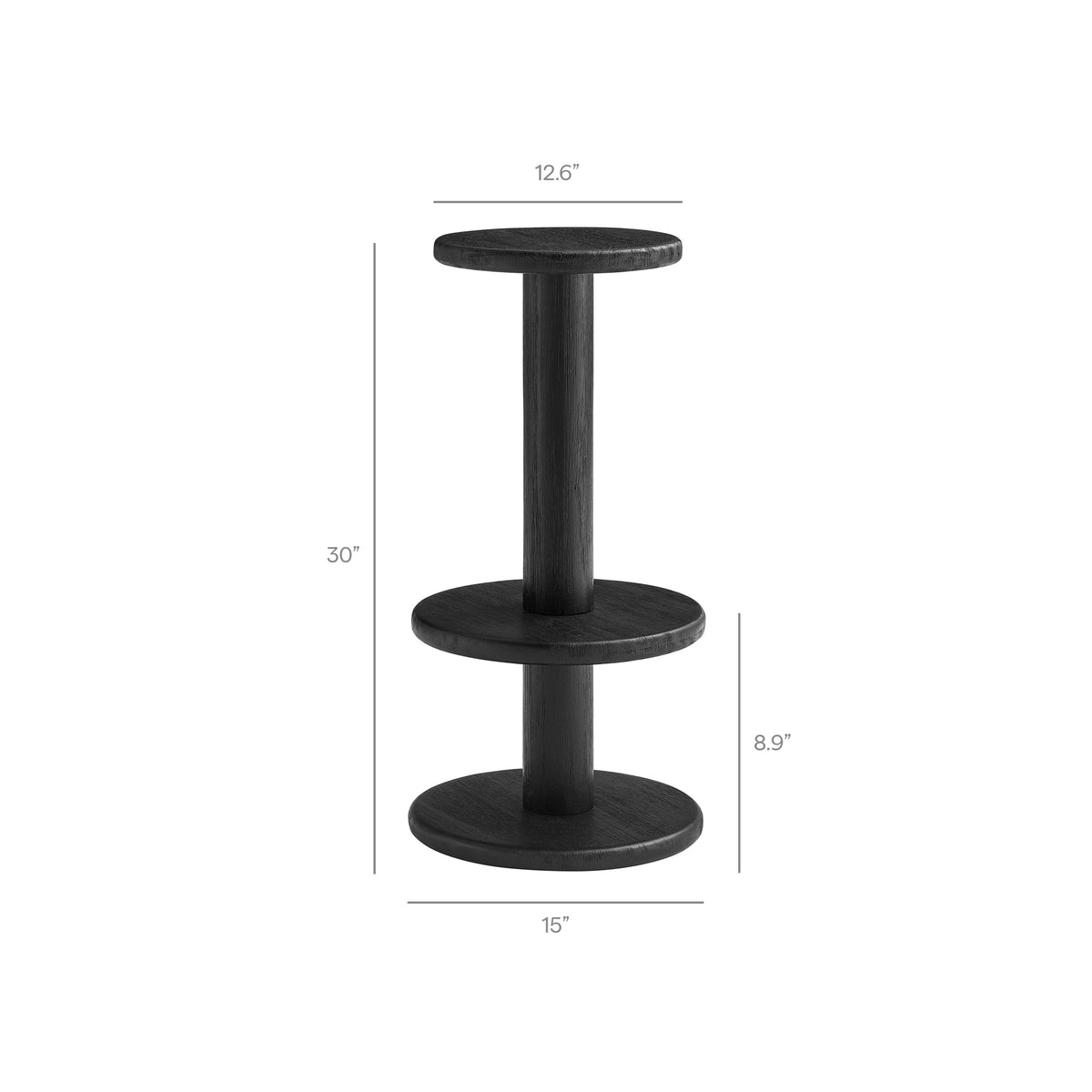 Neo 3-Piece Round Indoor - Outdoor Patio Patio Wood Bar Table And Stool Set by Modway, photo 4 of 24