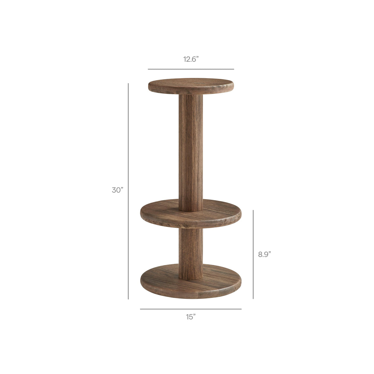 Neo 3-Piece Round Indoor - Outdoor Patio Patio Wood Bar Table And Stool Set by Modway, photo 16 of 24