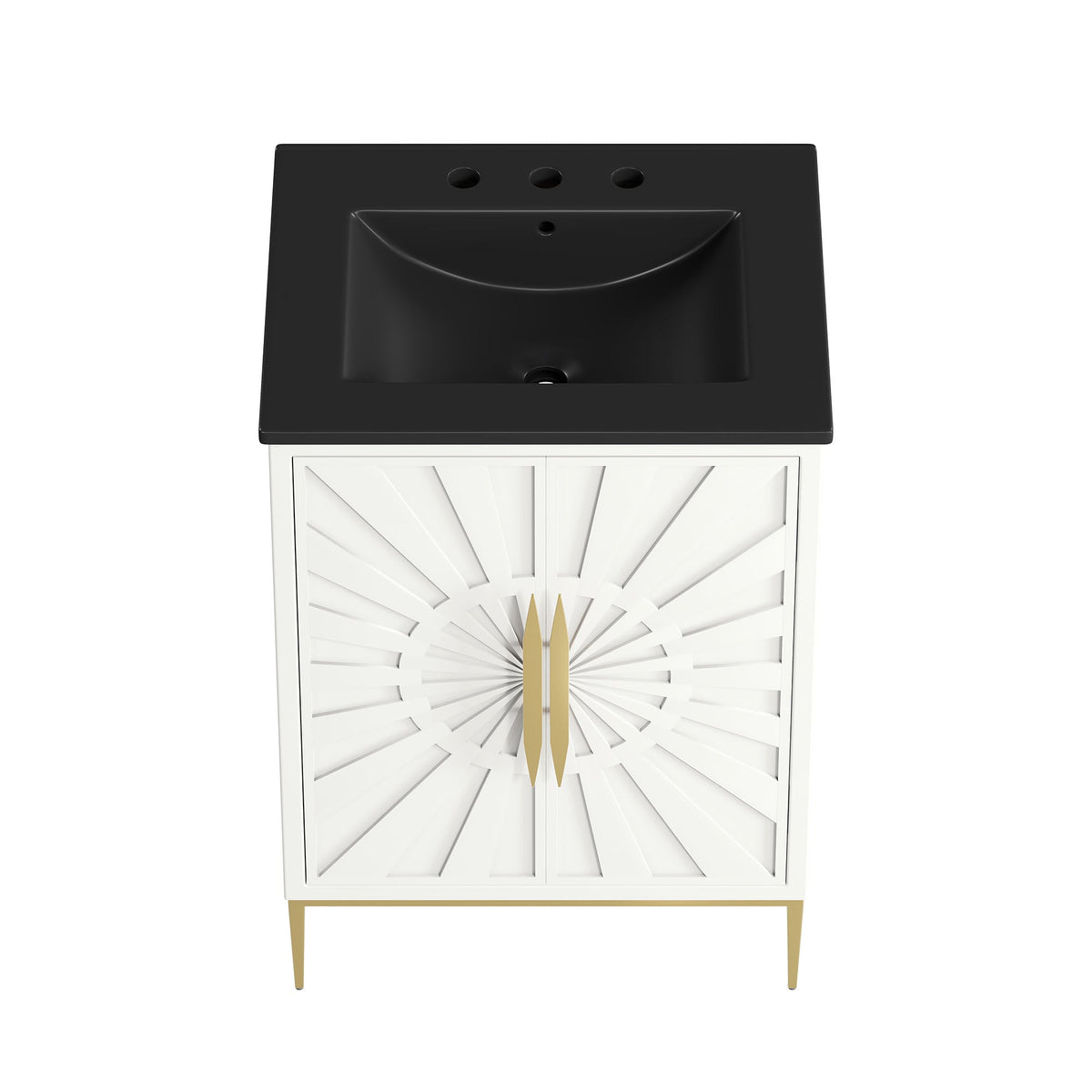 Awaken 24" Bathroom Vanity by Modway - White Black / White White, photo 7 of 22