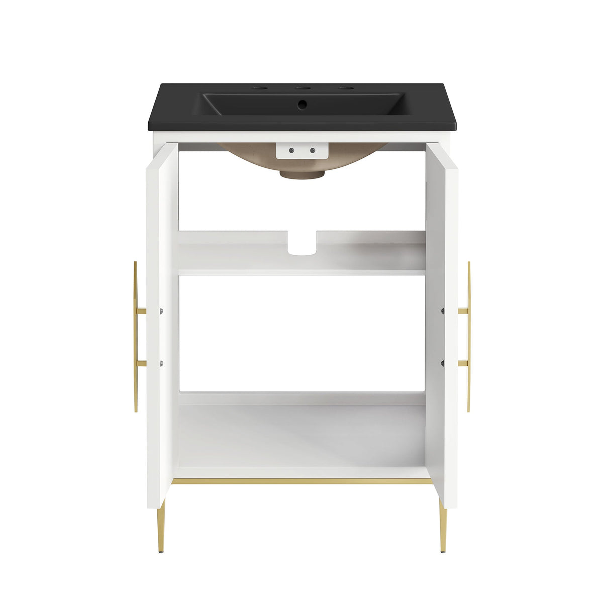 Awaken 24" Bathroom Vanity by Modway - White Black / White White, photo 8 of 22
