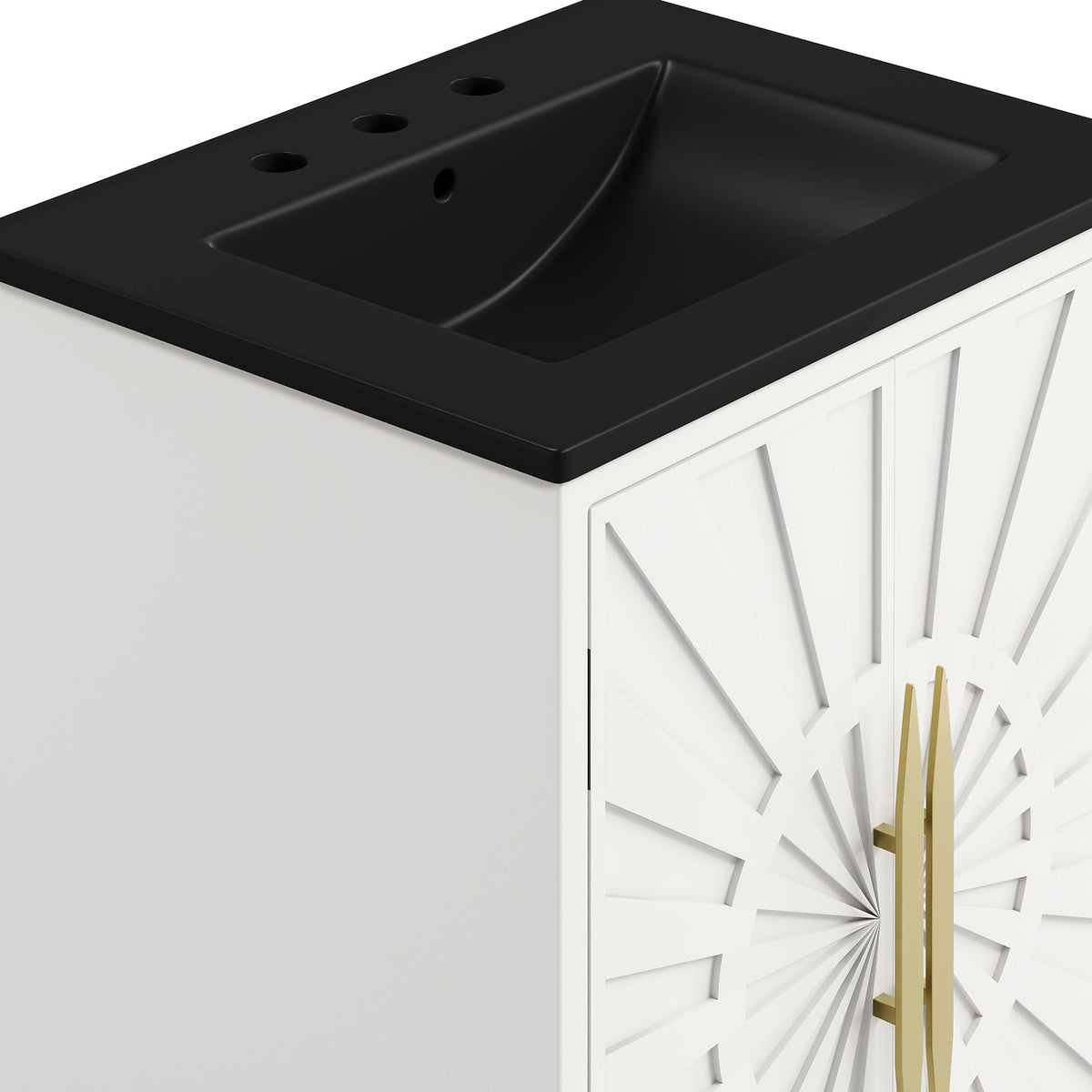 Awaken 24" Bathroom Vanity by Modway - White Black / White White, photo 9 of 22