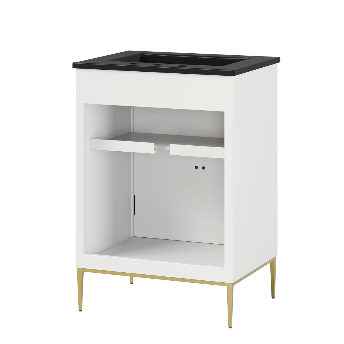 Awaken 24" Bathroom Vanity by Modway - White Black / White White, photo 5 of 22