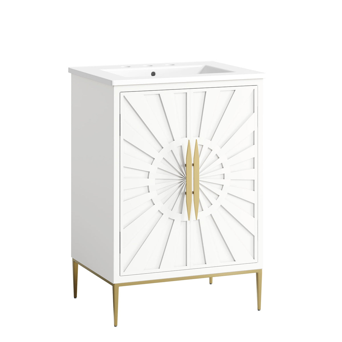 Awaken 24" Bathroom Vanity by Modway - White Black / White White, photo 12 of 22