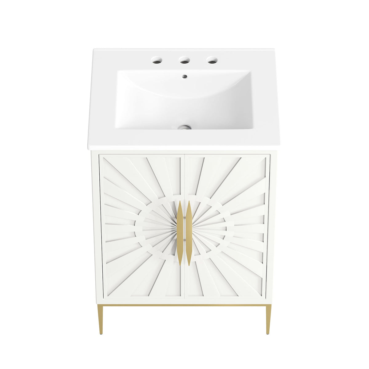 Awaken 24" Bathroom Vanity by Modway - White Black / White White, photo 18 of 22