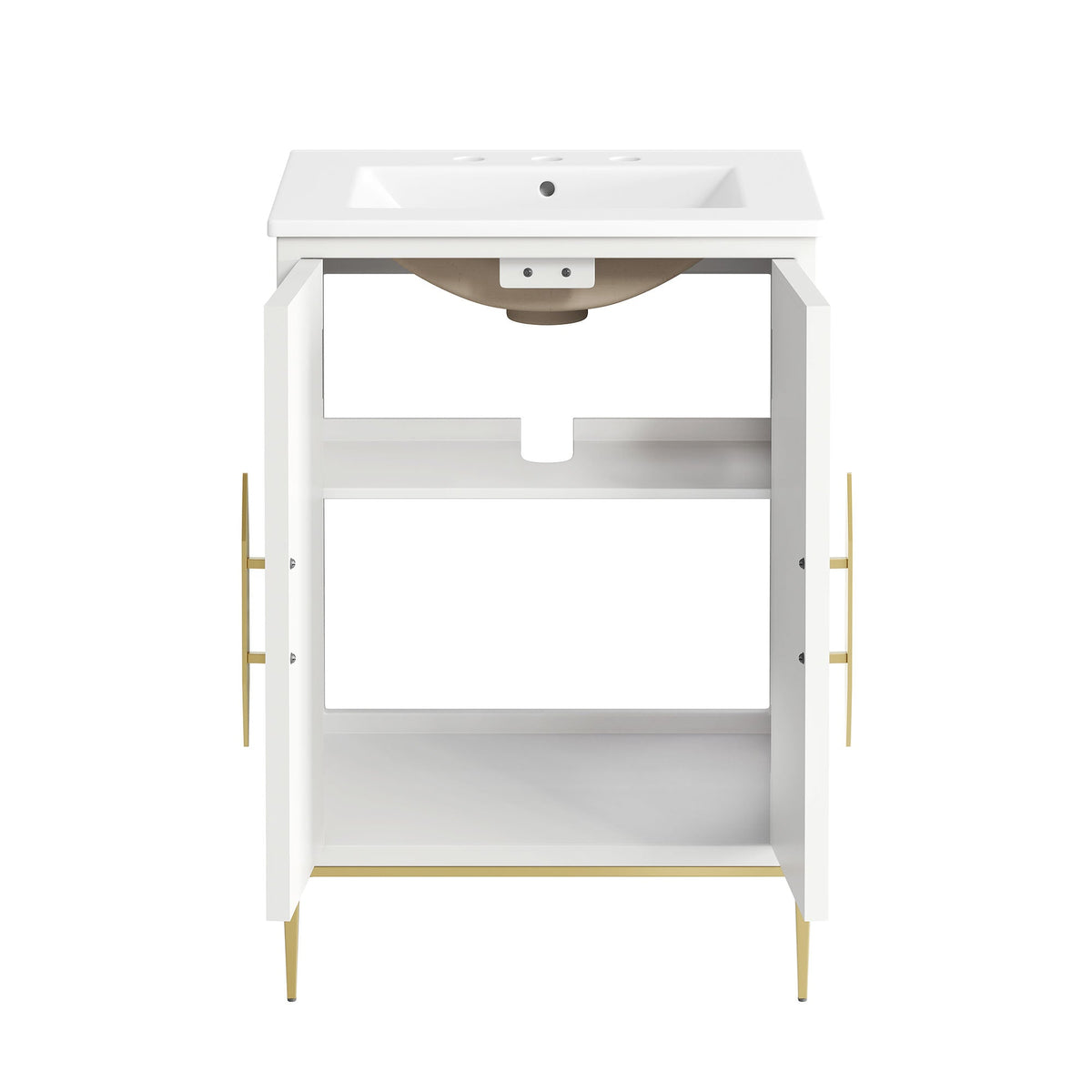 Awaken 24" Bathroom Vanity by Modway - White Black / White White, photo 19 of 22