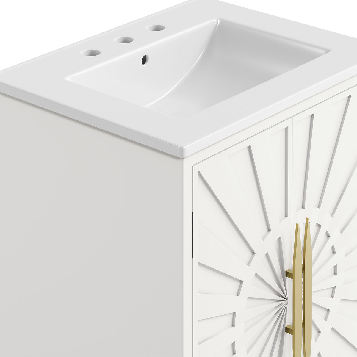 Awaken 24" Bathroom Vanity by Modway - White Black / White White, photo 20 of 22