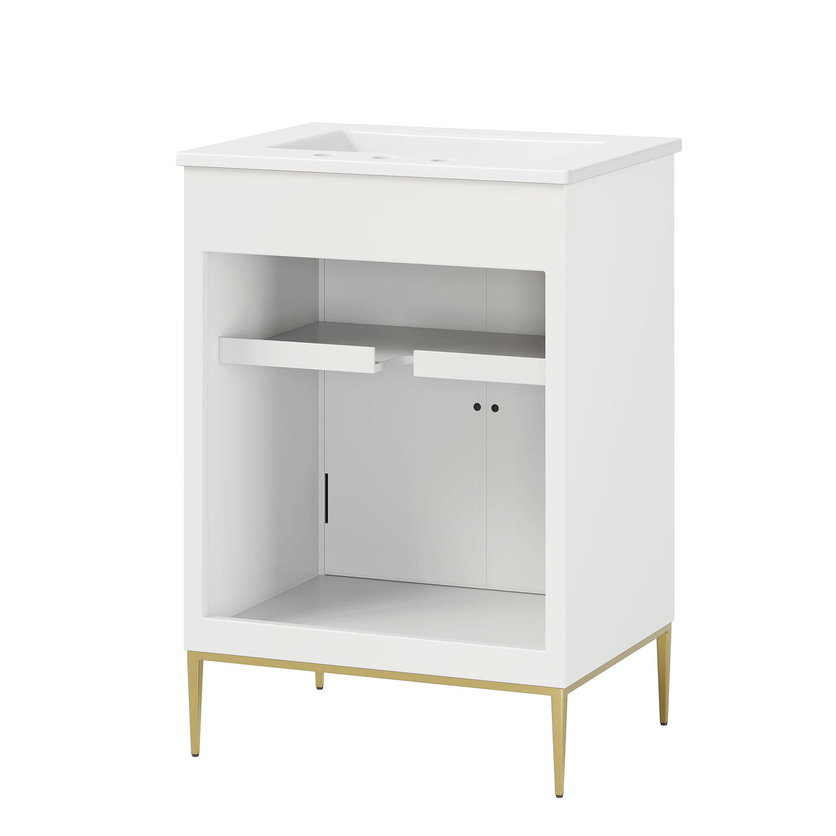 Awaken 24" Bathroom Vanity by Modway - White Black / White White, photo 16 of 22