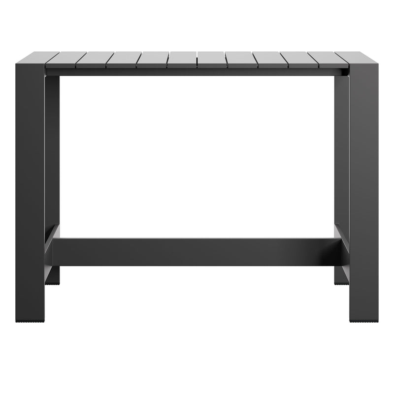 Tahoe 59 Inch Rectangle Outdoor Patio Aluminum Bar Table by Modway, photo 5 of 9