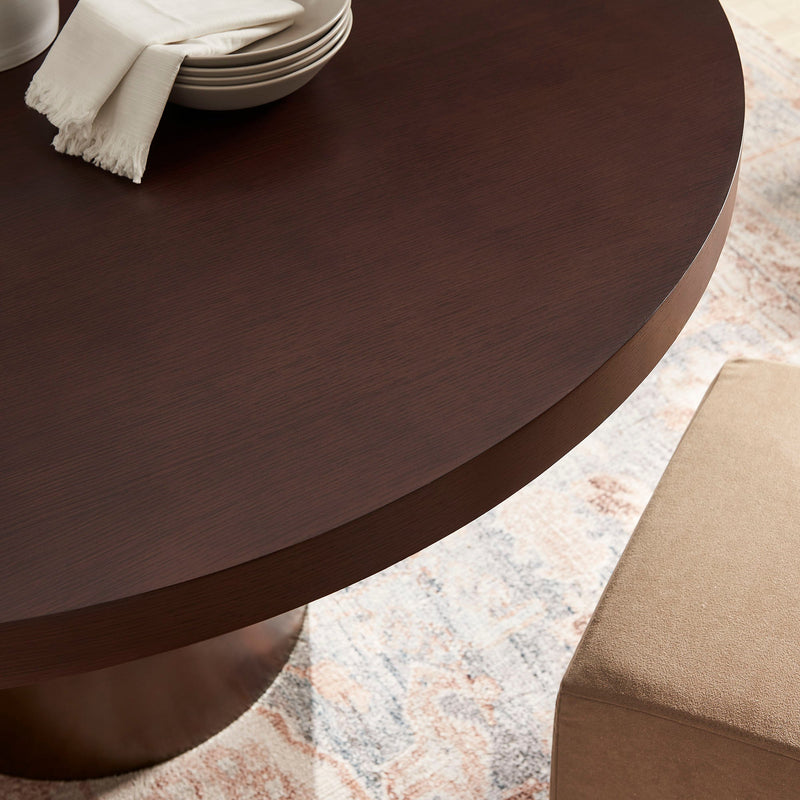 Annette 54 Inch Round Pedestal Base Dining Table by Modway, photo 8 of 8