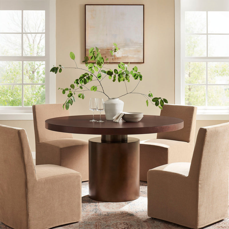 Annette 54 Inch Round Pedestal Base Dining Table by Modway, photo 7 of 8