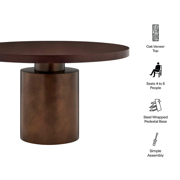 Annette 54 Inch Round Pedestal Base Dining Table by Modway, photo 2 of 8
