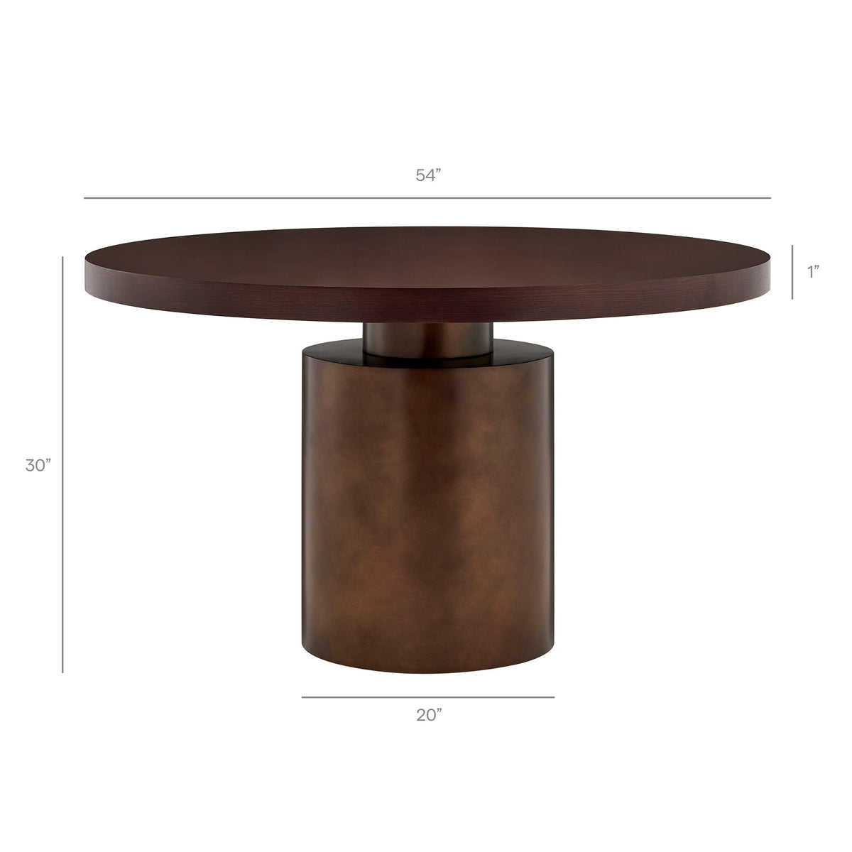 Annette 54 Inch Round Pedestal Base Dining Table by Modway, photo 3 of 8