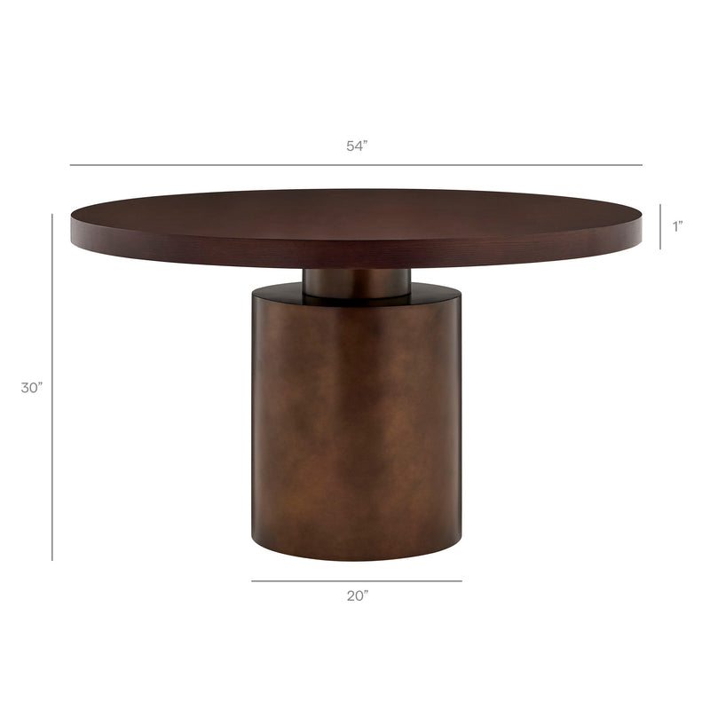 Annette 54 Inch Round Pedestal Base Dining Table by Modway, photo 3 of 8