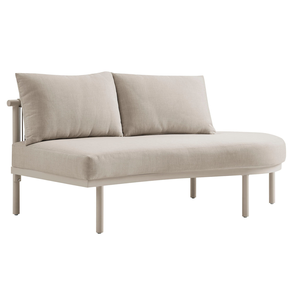 Porta 3 Piece Outdoor Patio Aluminum Modular Sofa by Modway, photo 20 of 26