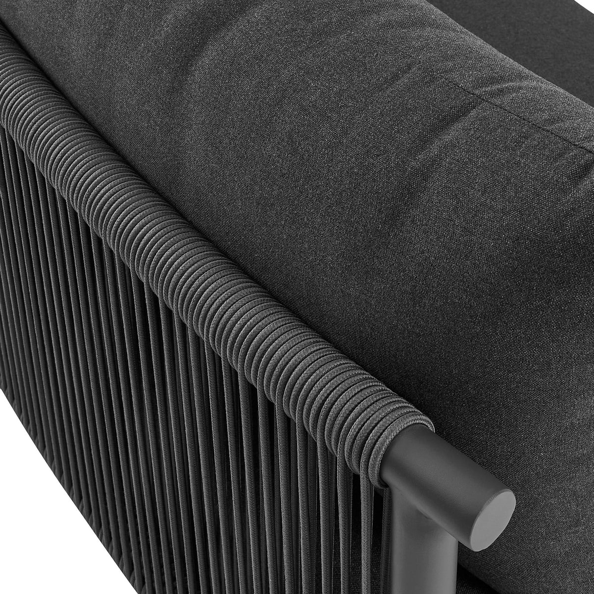 Porta 3 Piece Outdoor Patio Aluminum Modular Sofa by Modway, photo 11 of 26