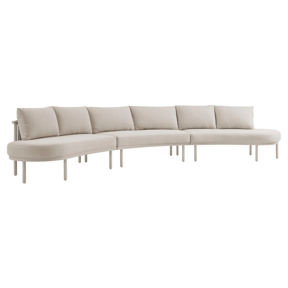 Porta 3 Piece Outdoor Patio Aluminum Modular Sofa by Modway, photo 14 of 26