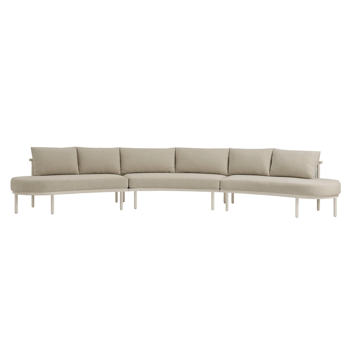 Porta 3 Piece Outdoor Patio Aluminum Modular Sofa by Modway, photo 19 of 26