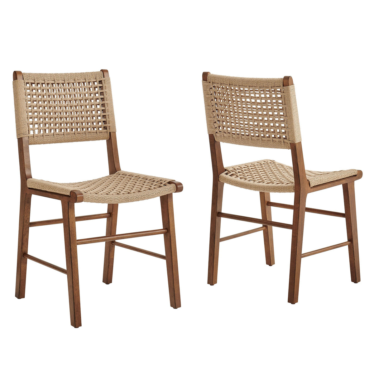 Tindra Woven Dining Chairs Set of 2 by Modway, photo 11 of 20