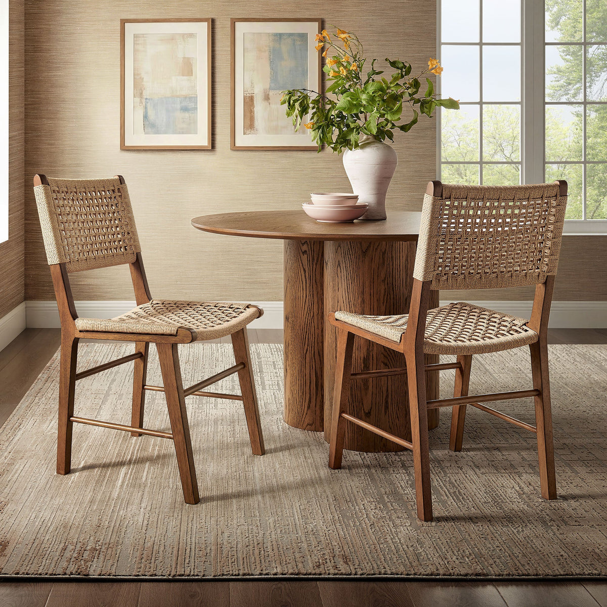 Tindra Woven Dining Chairs Set of 2 by Modway, photo 19 of 20