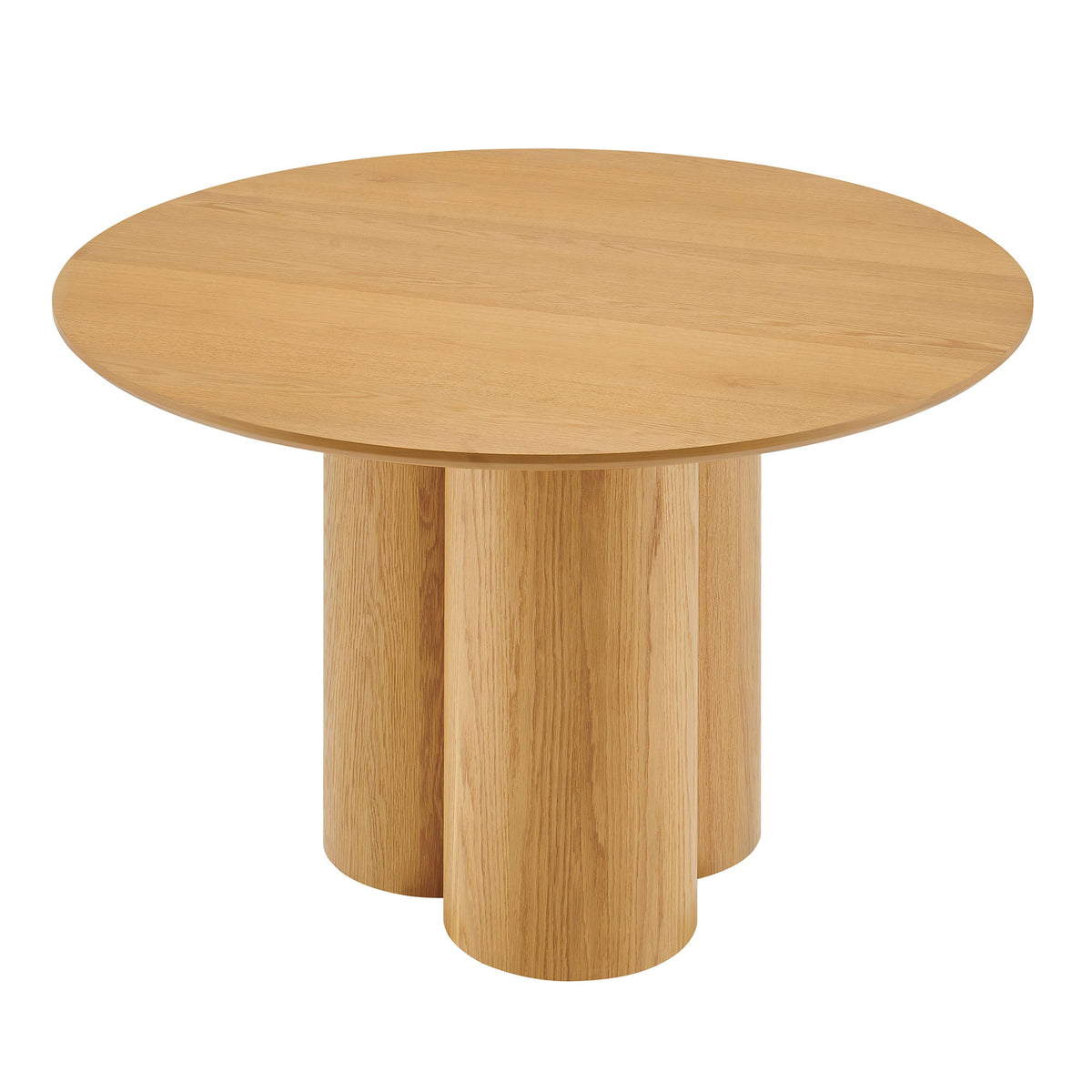 Renwick 47 Inch Oak Veneer Round Pedestal Dining Table by Modway
