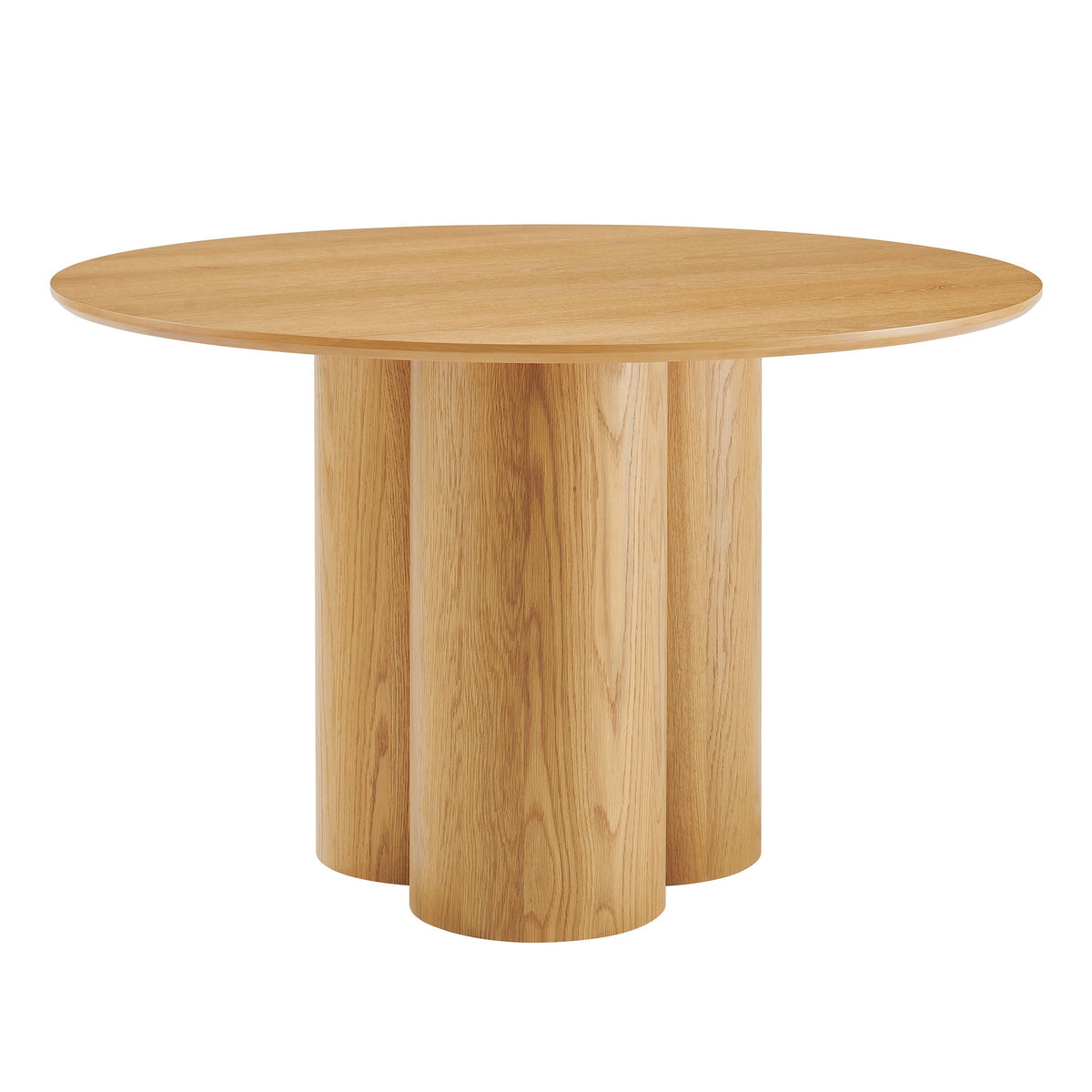 Renwick 47 Inch Oak Veneer Round Pedestal Dining Table by Modway, photo 4 of 18