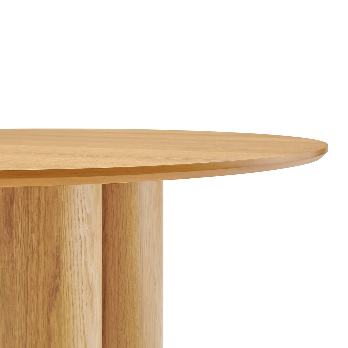 Renwick 47 Inch Oak Veneer Round Pedestal Dining Table by Modway, photo 6 of 18