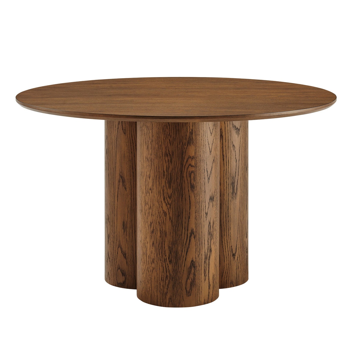 Renwick 47 Inch Oak Veneer Round Pedestal Dining Table by Modway, photo 13 of 18
