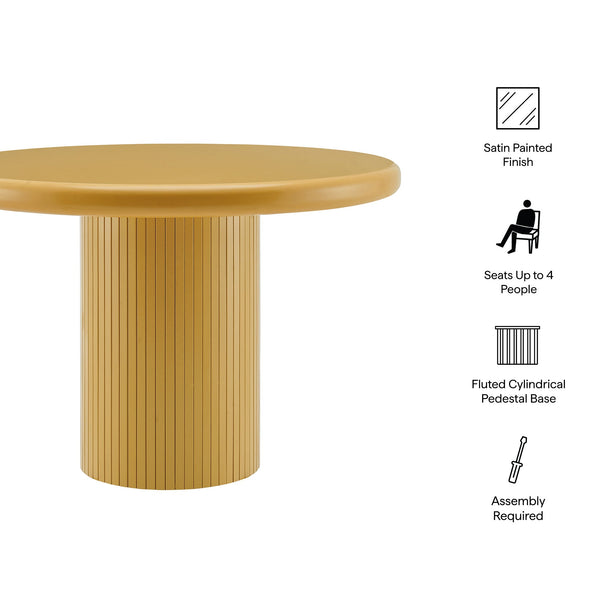 Belmonte 45 Inch Painted Wood Round Pedestal Dining Table by Modway, photo 2 of 30
