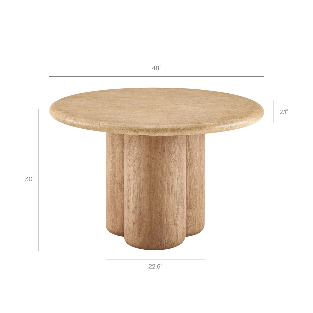 Tori 48 Inch Round Indoor and Outdoor Patio Dining Table by Modway, photo 12 of 27