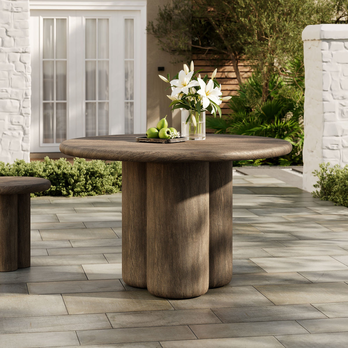 Tori 48 Inch Round Indoor and Outdoor Patio Dining Table by Modway, photo 26 of 27